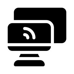 screen mirroring glyph icon