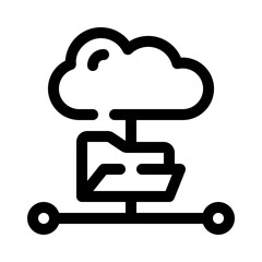 cloud computing line icon
