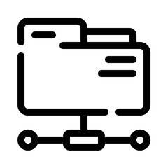 shared folder line icon