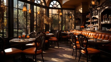 A Beverly Hills caf&eacute; transformed for Halloween, featuring pumpkin spice lattes, Halloween