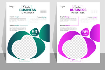 modern business flyer design template. vector template. editable.