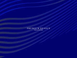 Abstract futuristic wave lines background with blue light effect. Modern simple flowing wave shape design. Suitable for covers, posters, websites, brochures, flyers, banners, presentations, etc.