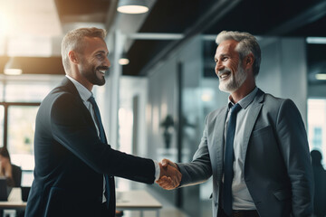 business people meeting each other with a handshake. - 715286064