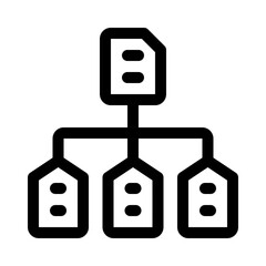 data classification line icon