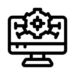 machine learning line icon