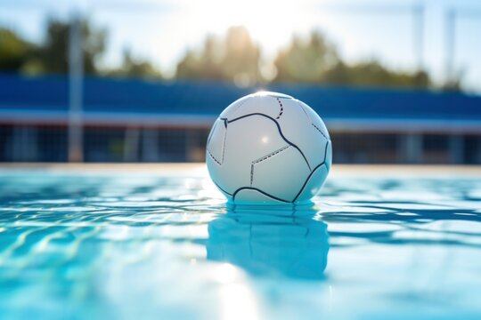 Sport, Wasser Polo Spiel, Ball fallen in Wasser, Blau Banner gemacht mit  generativ ai 26846059 Stock-Photo bei Vecteezy
