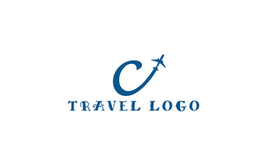 Obraz premium Letter C Travel Logo Template Design Vector, Emblem, Design Concept, Creative Symbol, Icon