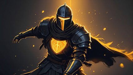 Naklejka premium a warrior from a game