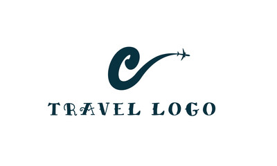 Letter C Travel Logo Template Design Vector, Emblem, Design Concept, Creative Symbol, Icon