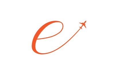 E letter with Creative Air Travel Logo Design Air Travel Logo Design Template. tour and travel logo design