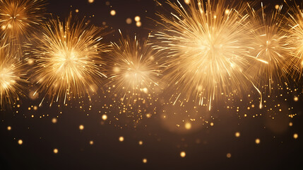 Beautiful fireworks background at night for holiday decoration