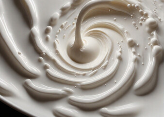 close up of milk splash
