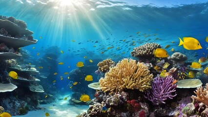 coral reef in the sea 