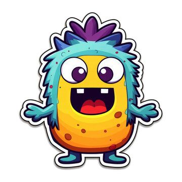 Cute monster game character design image. chibi monster cartoon image