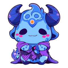 Cute monster design image transparent. Adorable monster game character image.