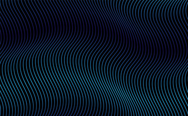 3D Vector wave lines pattern smooth curve flowing dynamic blue green gradient light isolated on black background for concept technology, digital, communication, science, music.