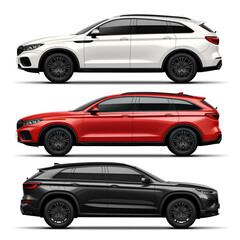 Fototapeta premium illustration of a car on white 