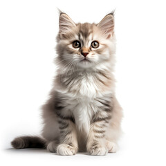 Obraz premium Kitten on a white background