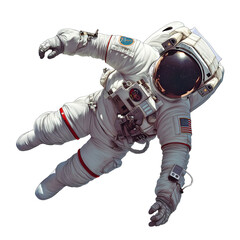 astronaut in space on white