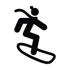 Person snowboarding downhill at a ski resort. Wearing clothing designed for cold climates
