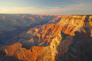 Fototapeta na wymiar The grandeur of the Grand Canyon at sunrise.