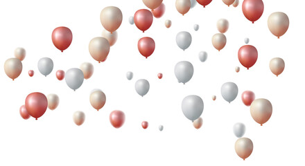 Birthday celebration banner with Colorful confetti and balloons