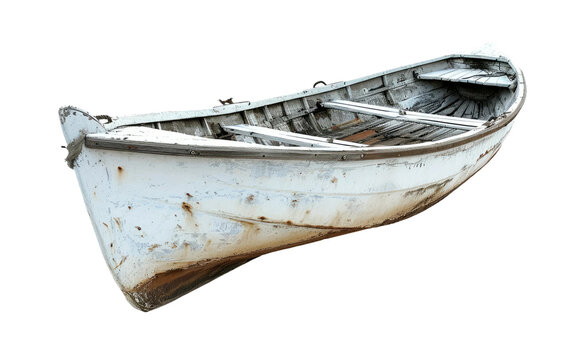 Row Boat on White on a transparent background
