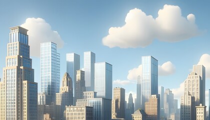 Fototapeta na wymiar Skyward Dreams: The Vertical City Generative AI.