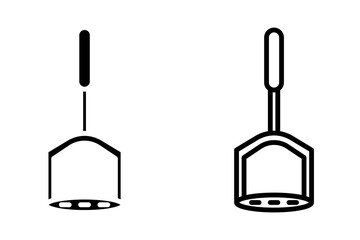 potato masher icon, sign, or symbol in glyph and line style isolated on transparent background. Vector illustration