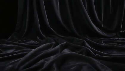 Fototapeta premium Black curtain stage background 