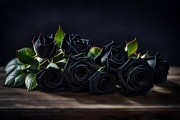 black roses with solid background