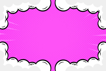 premium comic style clouds background