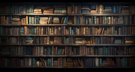 collection of books on the book shelf