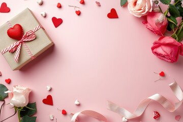 Valentines Day Minimalist Card Template Featuring Elegant Design