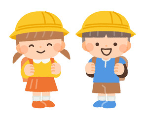 小学校の子供たちのイラスト素材