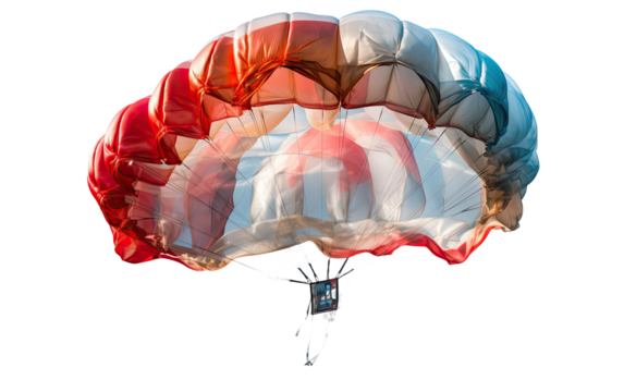 Swim Workouts with the Versatility and Strength of Training Parachutes on a White or Clear Surface PNG Transparent Background.