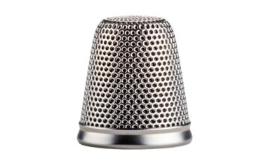 The Practical Protection of Fingers with a Thimble for Crafting on a White or Clear Surface PNG Transparent Background.
