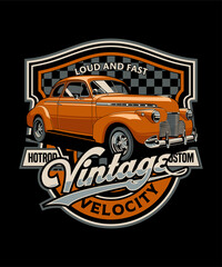 Vintage Velocity Vector Illustration Design
