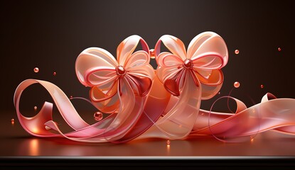 Abstract ribbon background. Createdd with Ai