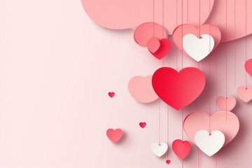 Sleek Design Template for Greeting Card with Valentines Day Elements