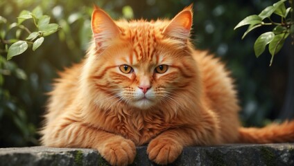 A lovely and adorable orange cat