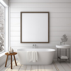 Fototapeta na wymiar Modern home mockup interior background, 3d render