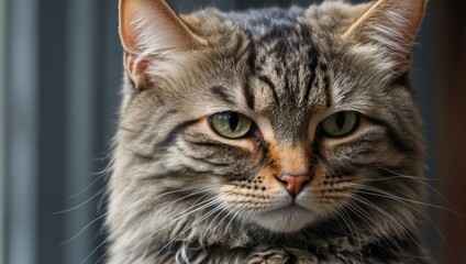 Fototapeta premium A close-up portrait capturing the beauty of a cat