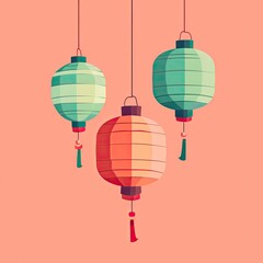 Obraz premium Vector Illustration of Chinese Lantern