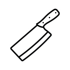 butcher knife icon vector design template simple and clean