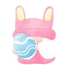Gnome with Easter egg illustration
