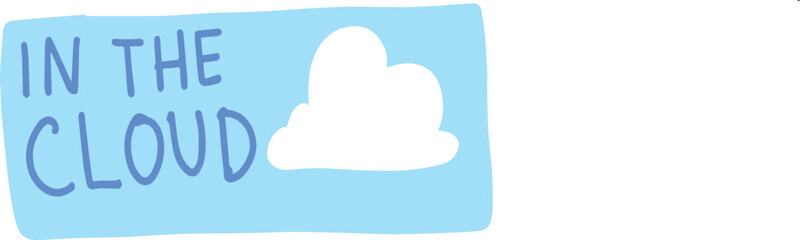 cloud stickers cute sticker signature