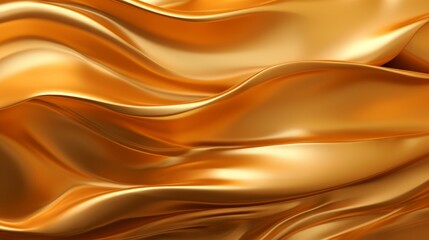 golden plastic waves: vibrant abstract background in high resolution