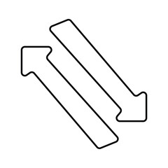 Up and down arrow flat style. Vector illustration icon isolated on white and transparent background.