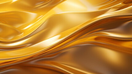 golden plastic waves: vibrant abstract background in high resolution